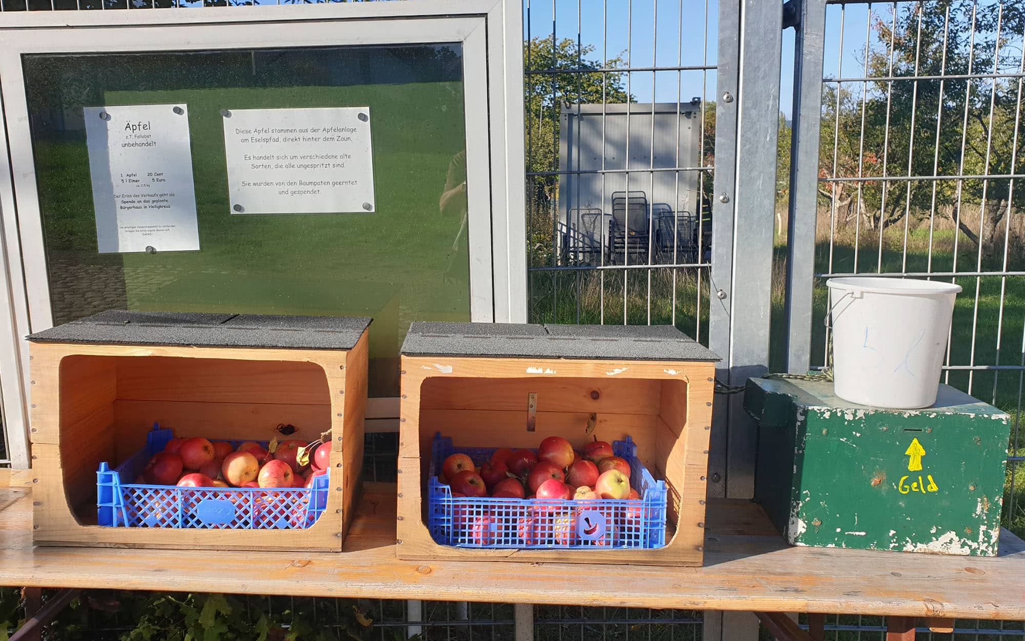 Projekt Apfel gegen Spenden